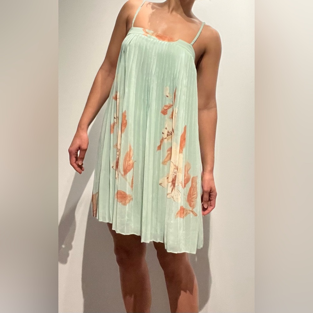 Pleated Shift Dress